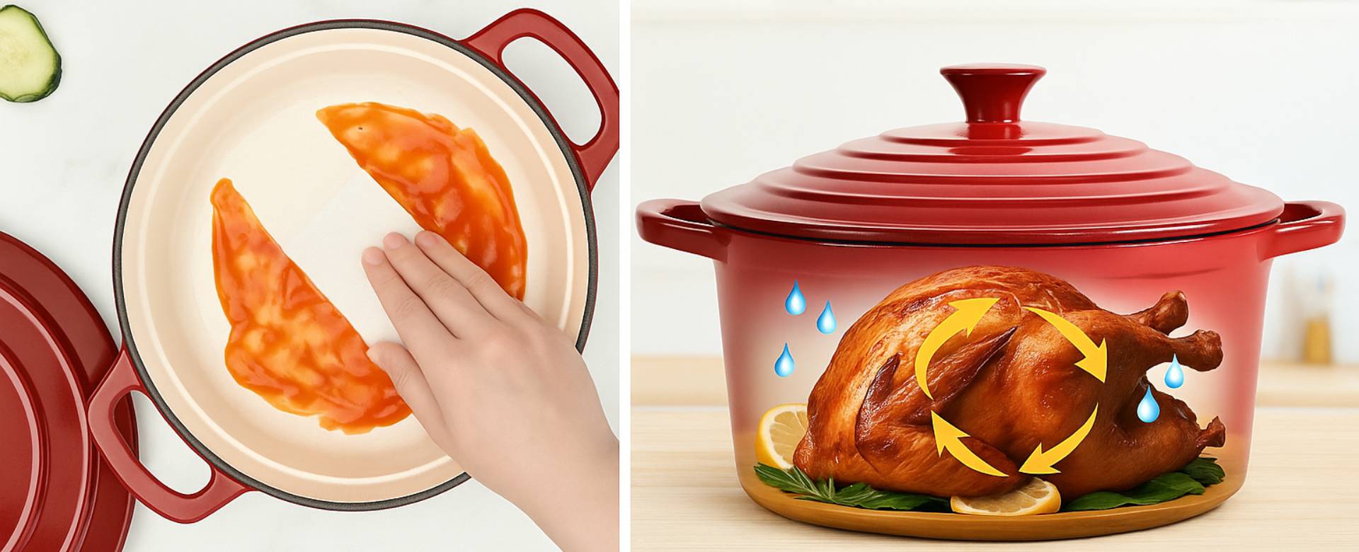 Olla de hierro fundido esmaltada
